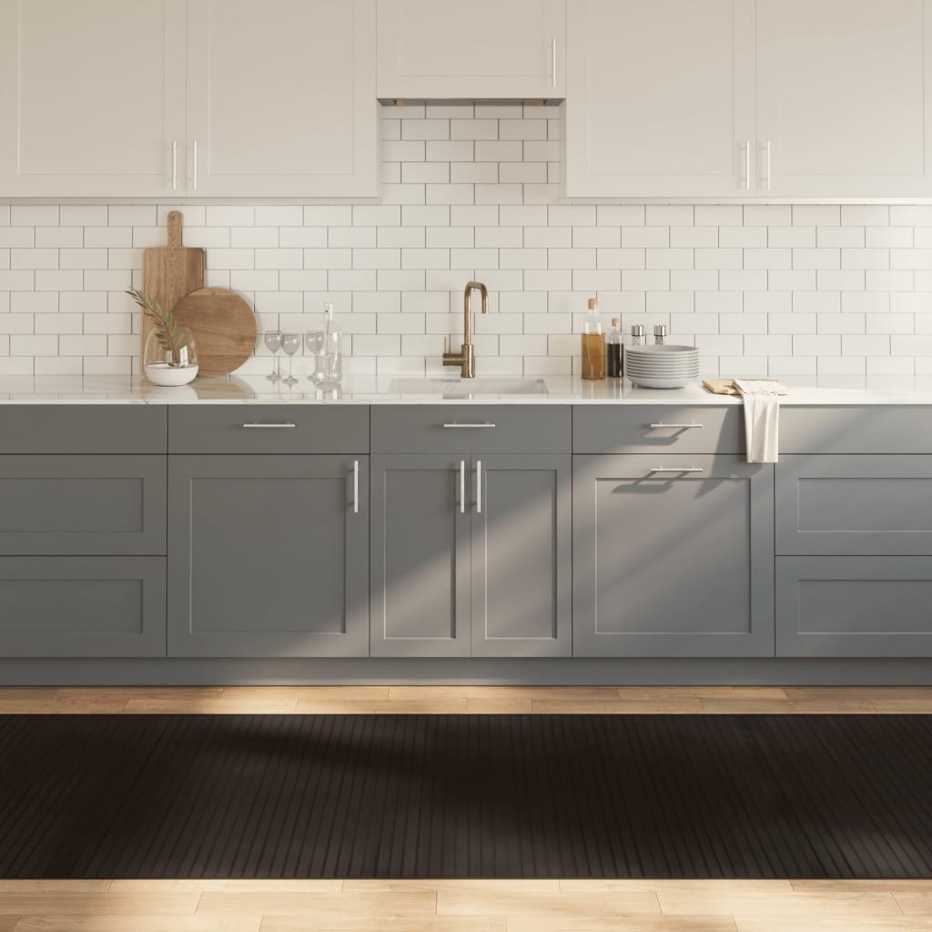 Dywan prostokątny, ciemnobrązowy, 100x300 cm, bambusowy