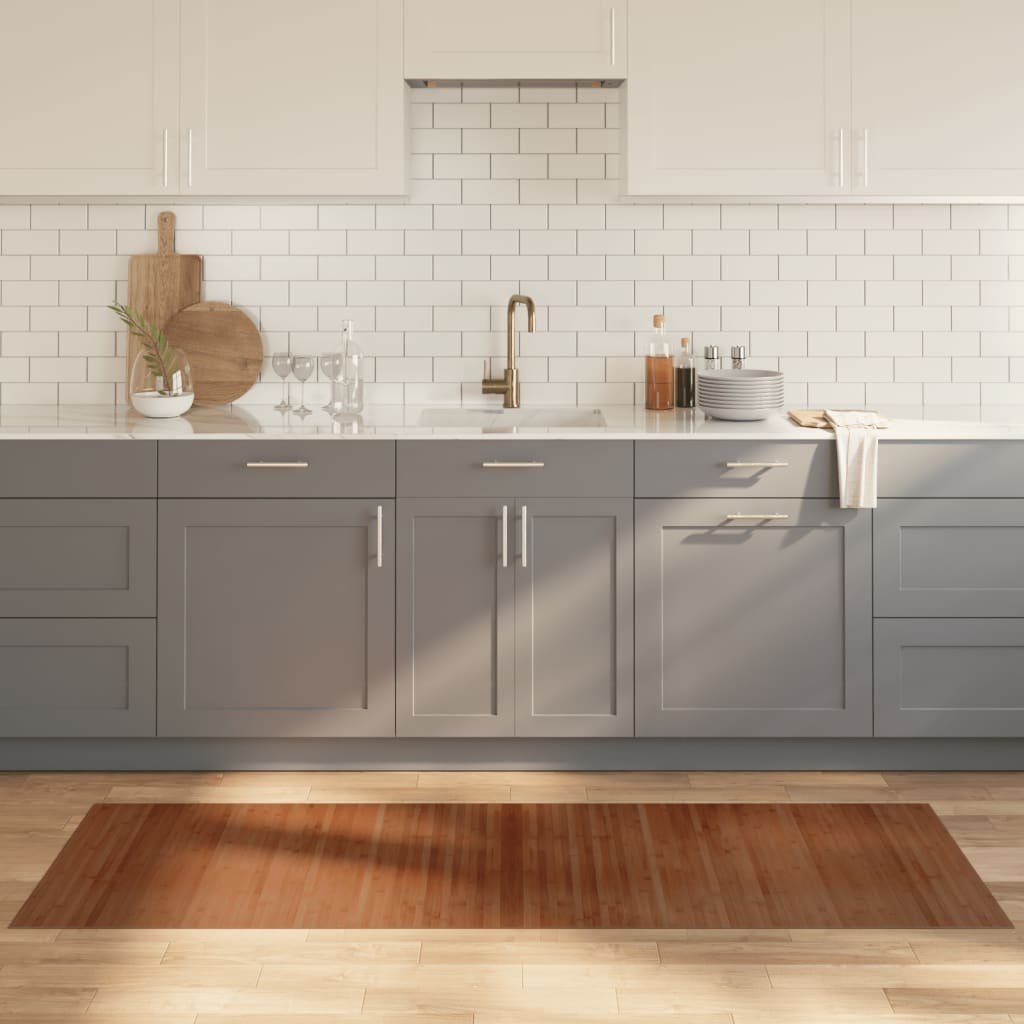 Dywan prostokątny, brązowy, 70x200 cm, bambusowy