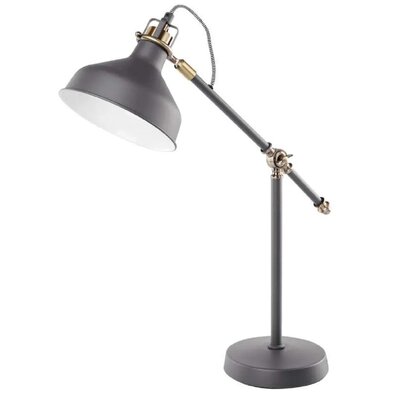 Emos Lampa biurkowa HARRY na żarówkę E27 ciemnoszara