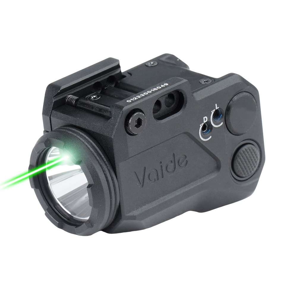 Vaide - Latarka taktyczna LED na broń z laserem Compact Scrapper Combo - 500 lm - Czarna - VAPLL-G01