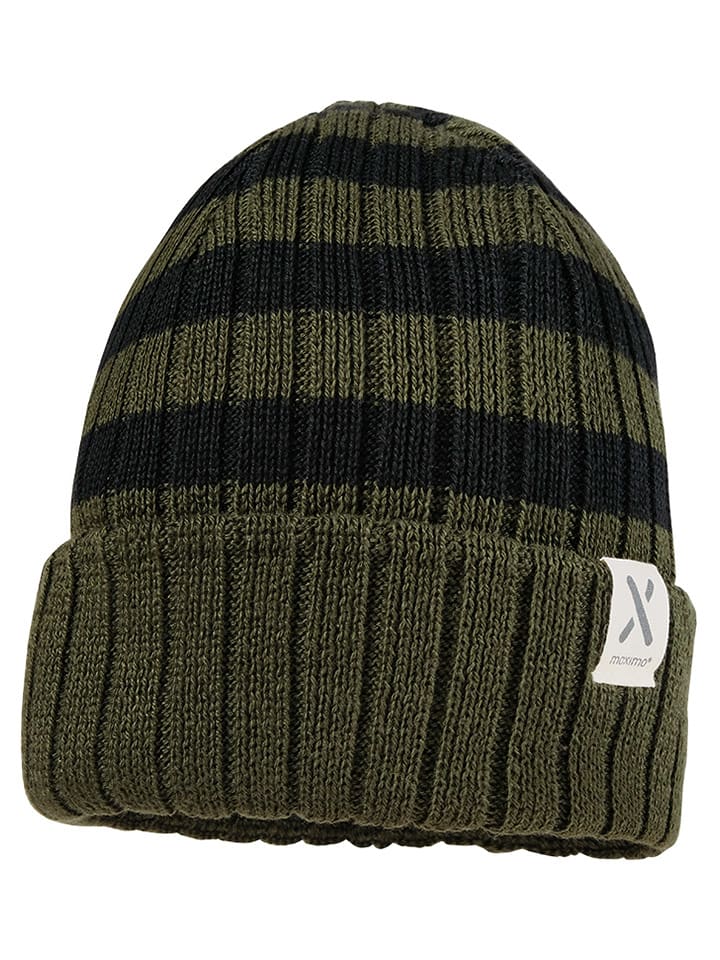 MaxiMo Czapka w kolorze oliwkowo-czarnym