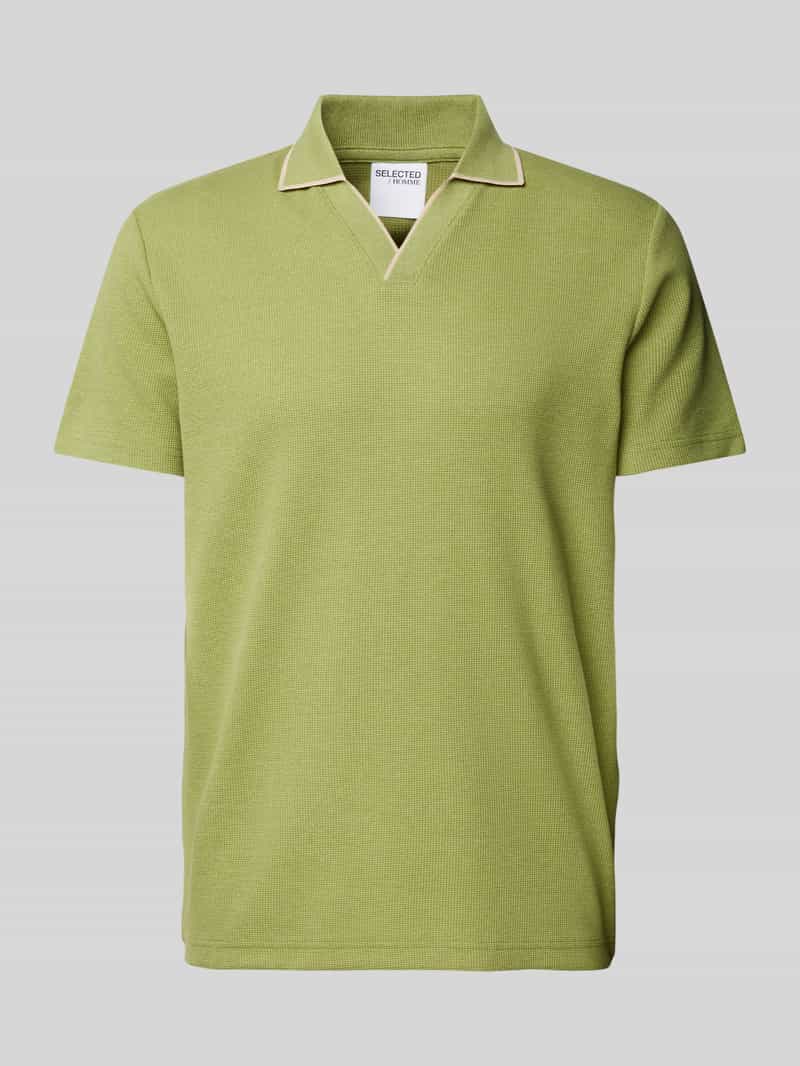 Koszulka polo o kroju regular fit z kołnierzem z połami model ‘ADLEY WAFFLE’
