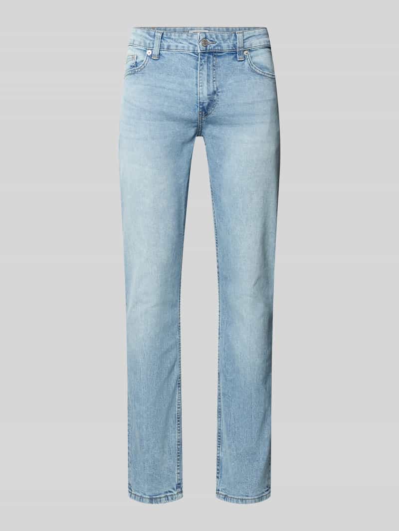 Jeansy o kroju slim fit z 5 kieszeniami model ‘LOOM’