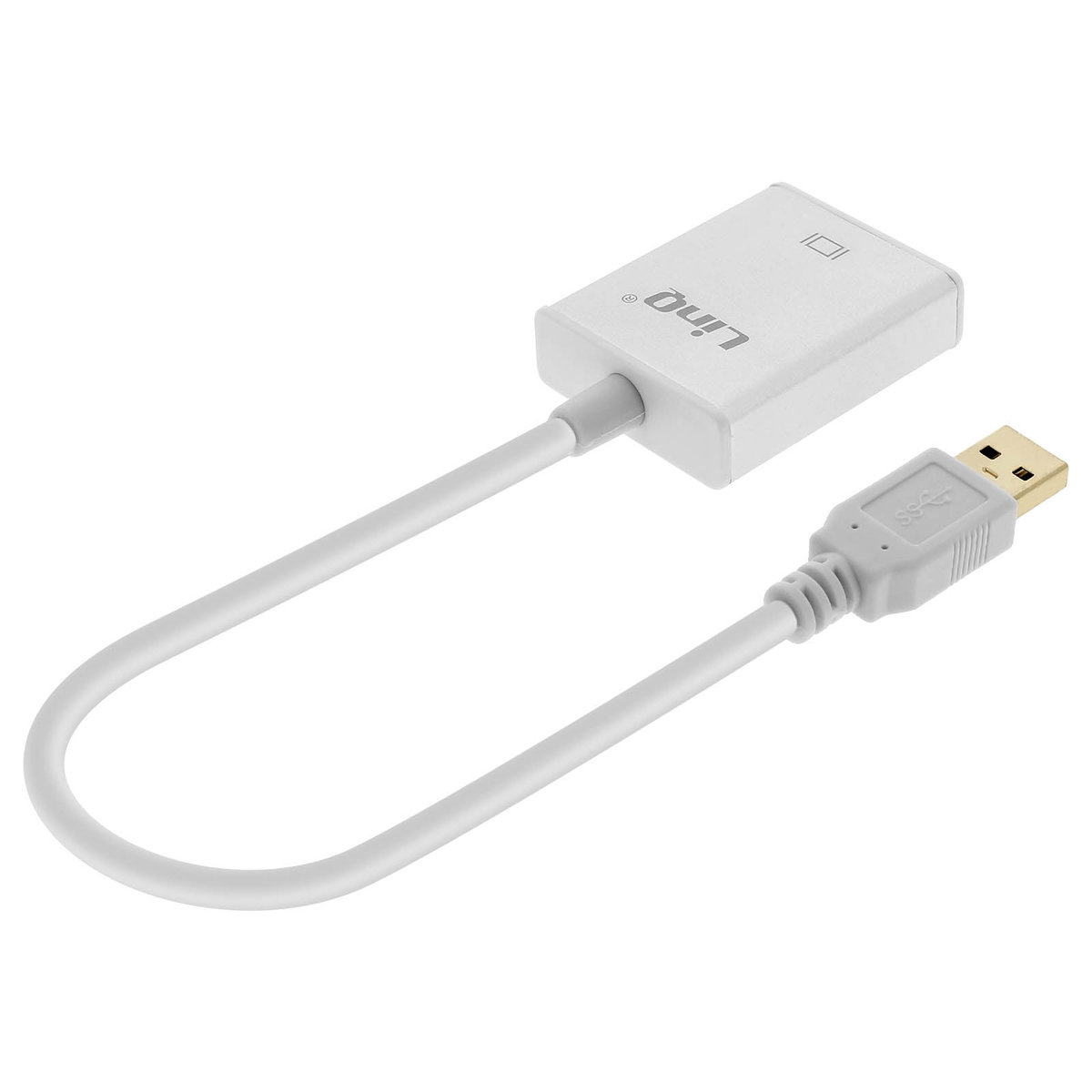 USB 3.0 do zenskiego adaptera wideo HDMI, LinQ - srebrny