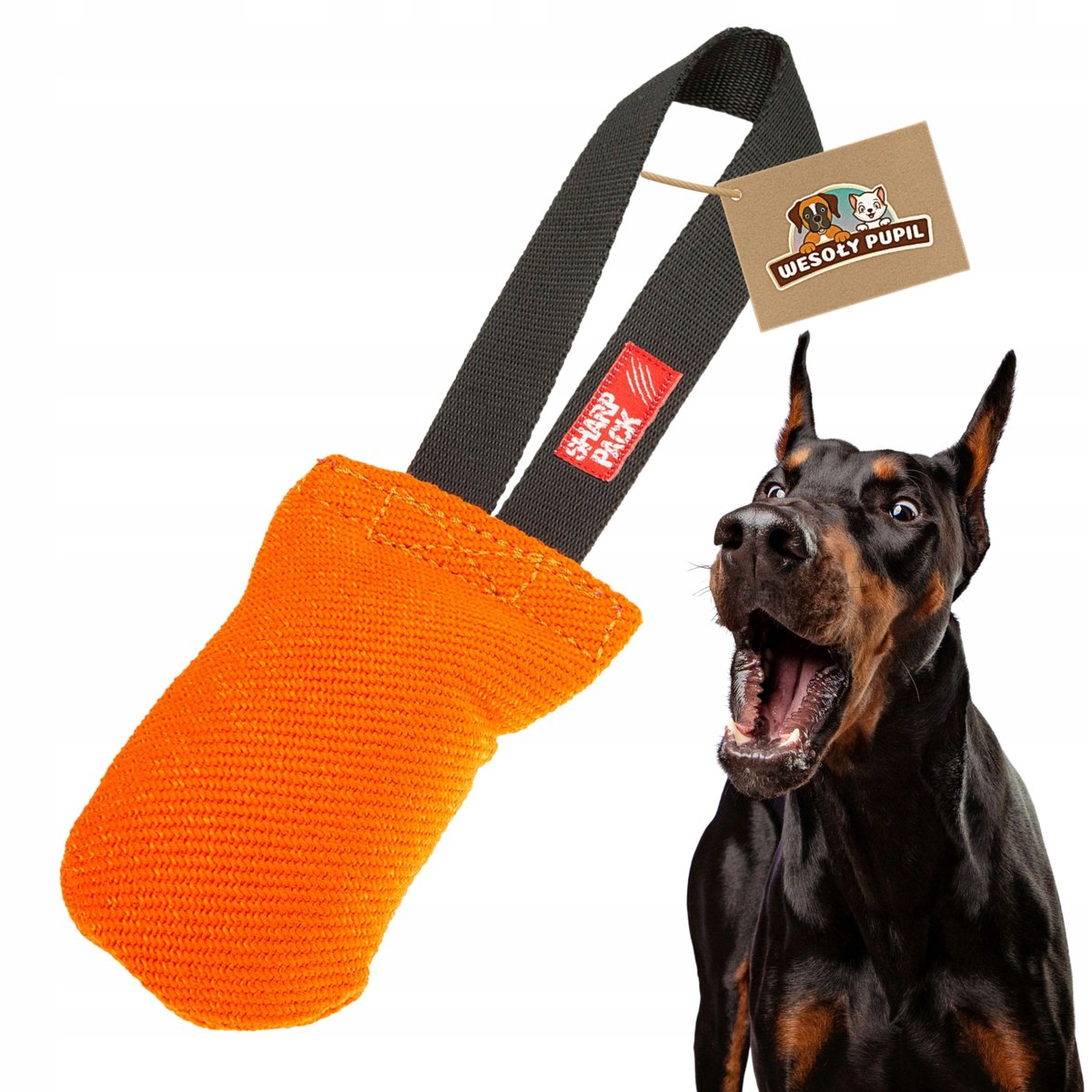 SHARPPACK S zabawka dla psa mocny SZARPAK z materiału ringowego z rączką