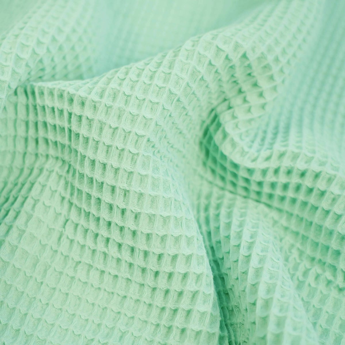 Tkanina Wafel bawełniany - miętowy (Mint)