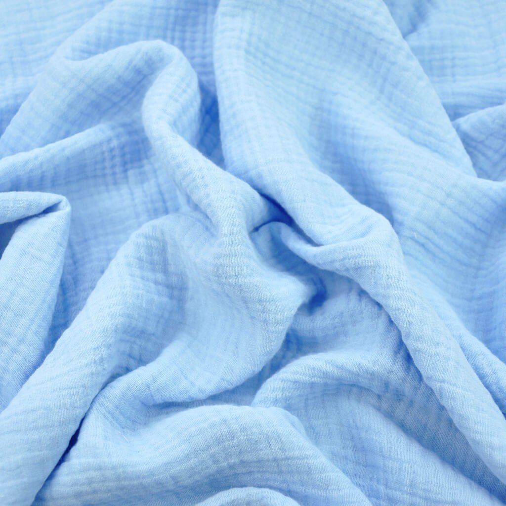 Tkanina Muślin double gauze niebieski (Sky blue)