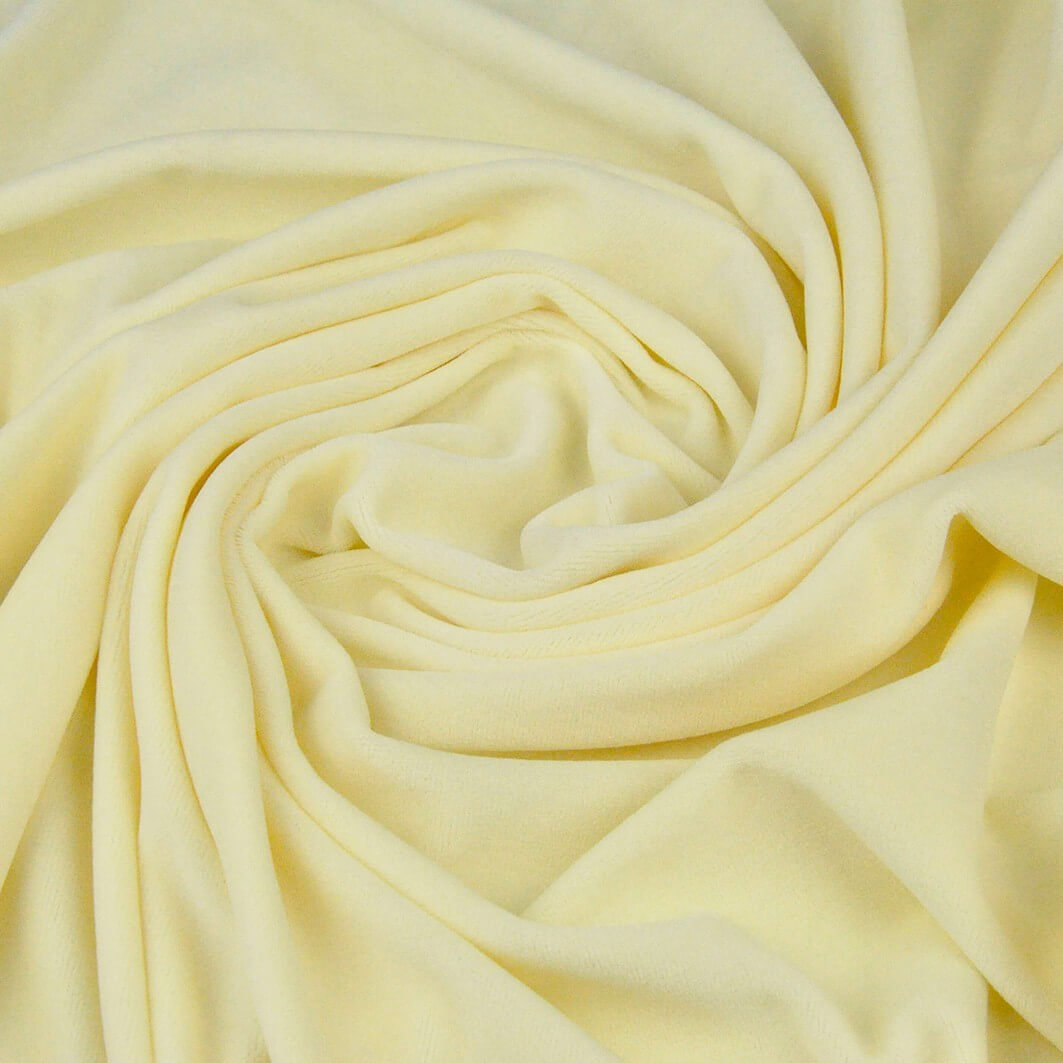 Welur bawełniany odzieżowy - ecru