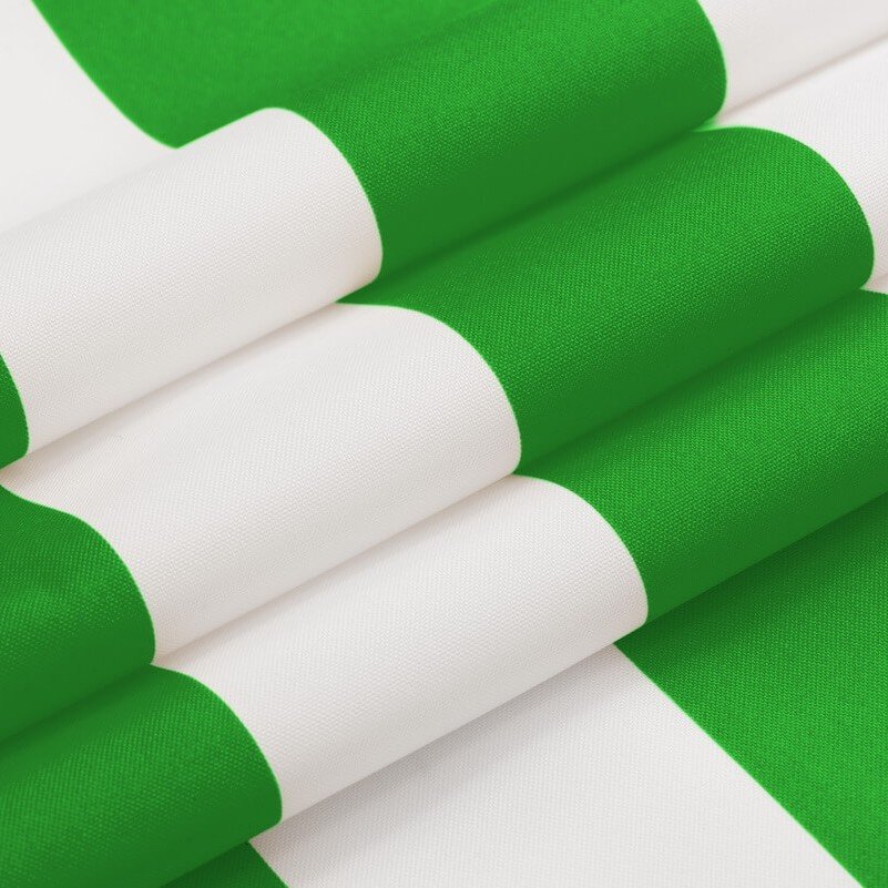Tkanina wodoodporna w pasy zielone