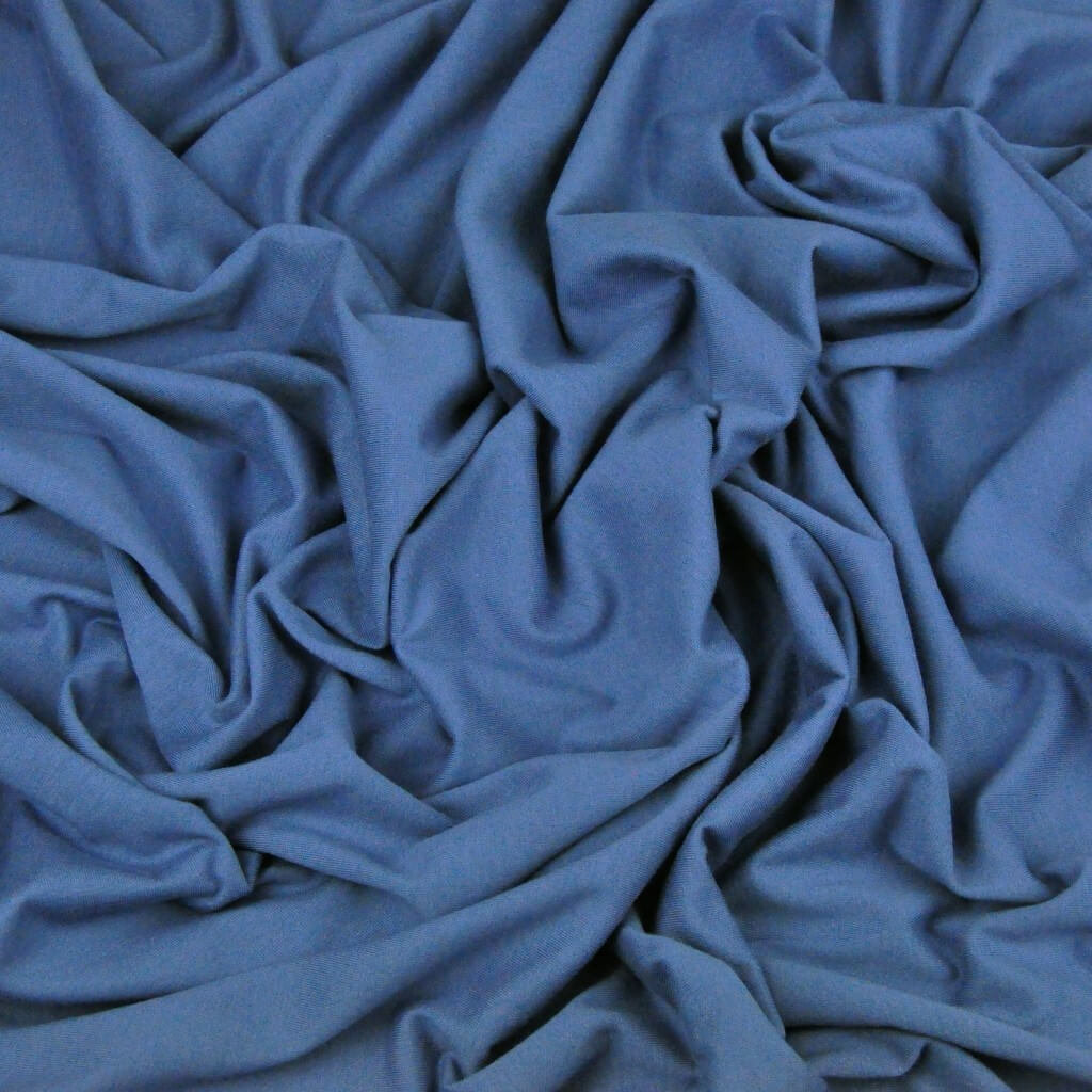Dzianina bawełniana Jersey jednokolorowa jeans