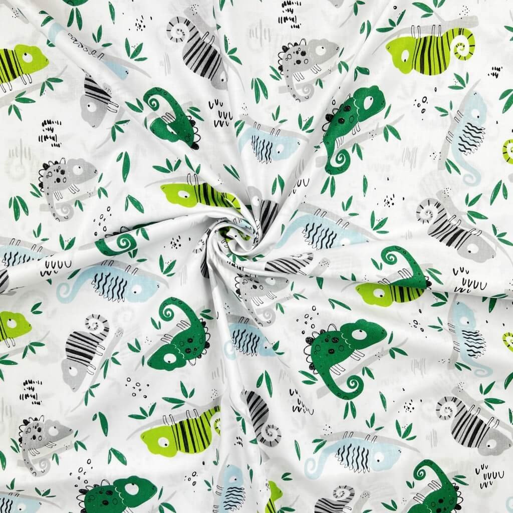 Tkanina bawełniana kameleony zielono niebieskie