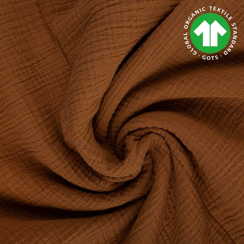 Tkanina Muślin double gauze dyniowy (Pumpkin Spice)