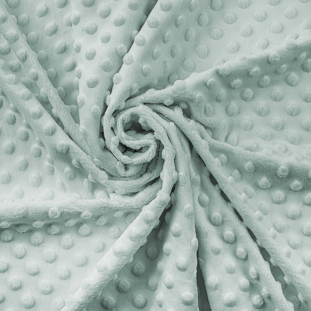 Materiał Minky Premium jasna szałwia (Sky gray)
