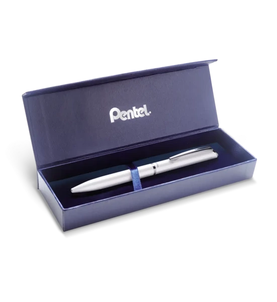 Eleganckie pióro kulkowe EnerGel 0,7 mm BL2007 w etui białe - PENTEL