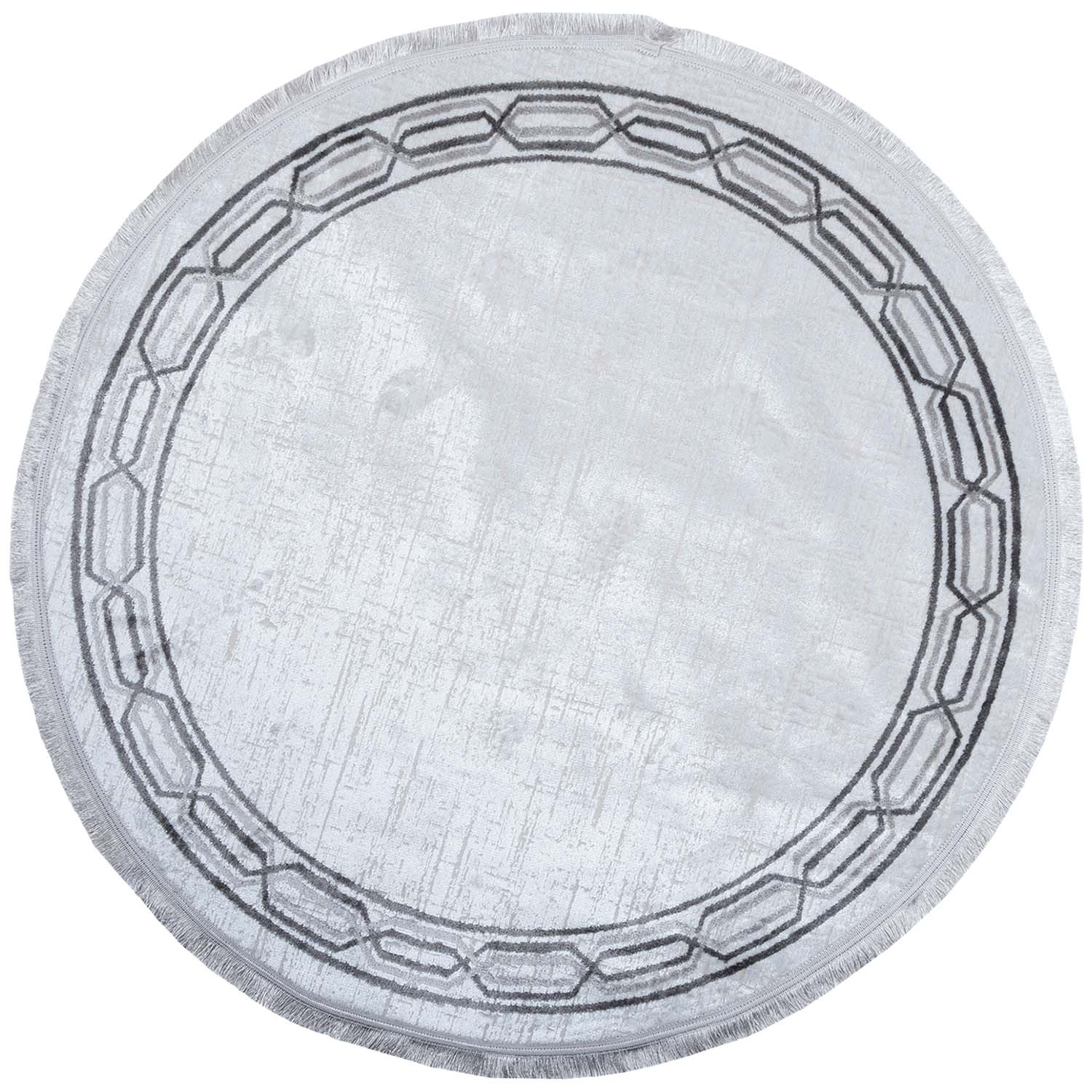 Dywan Multi-Decor Eclipse, koło, 120 cm, ornament, kość słoniowa