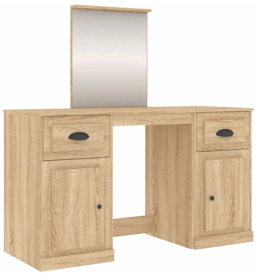 Skandynawska toaletka do makijażu dąb sonoma - Calmo 3X