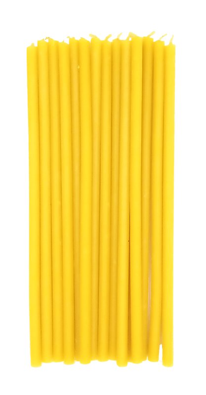 20 x Świece cerkiewne z wosku pszczelego 15 cm