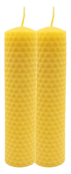 2x świeca z wosku pszczelego zwijana 12/3 cm