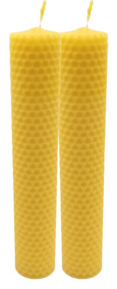 2x świeca z wosku pszczelego zwijana 18/3 cm