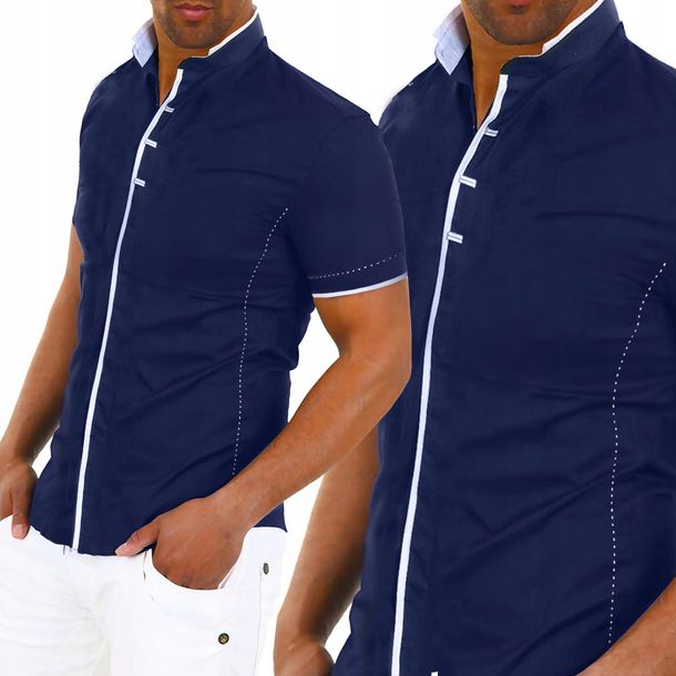 Koszula Męska Stójka Ślub Wesele Elegancka Prezent