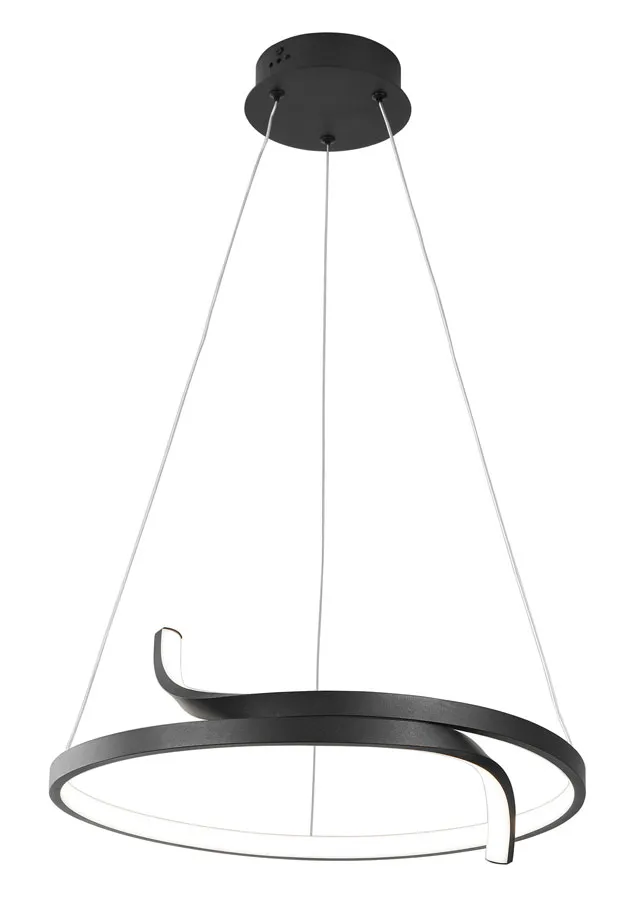 Czarna nowoczesna lampa wisząca ledowa nad stół W3-B42