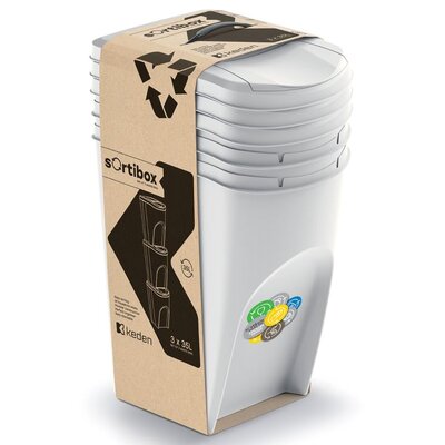 Kosz na śmieci KEDEN IKWB35S3 Sortibox 105L Szary