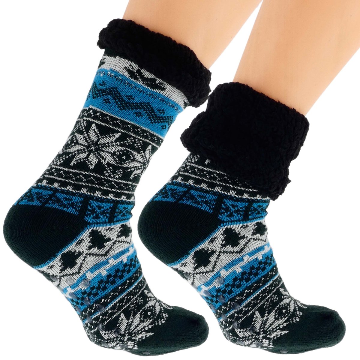 Ciepłe Męskie Skarpetki Zimowe Norweski Design 41-46
