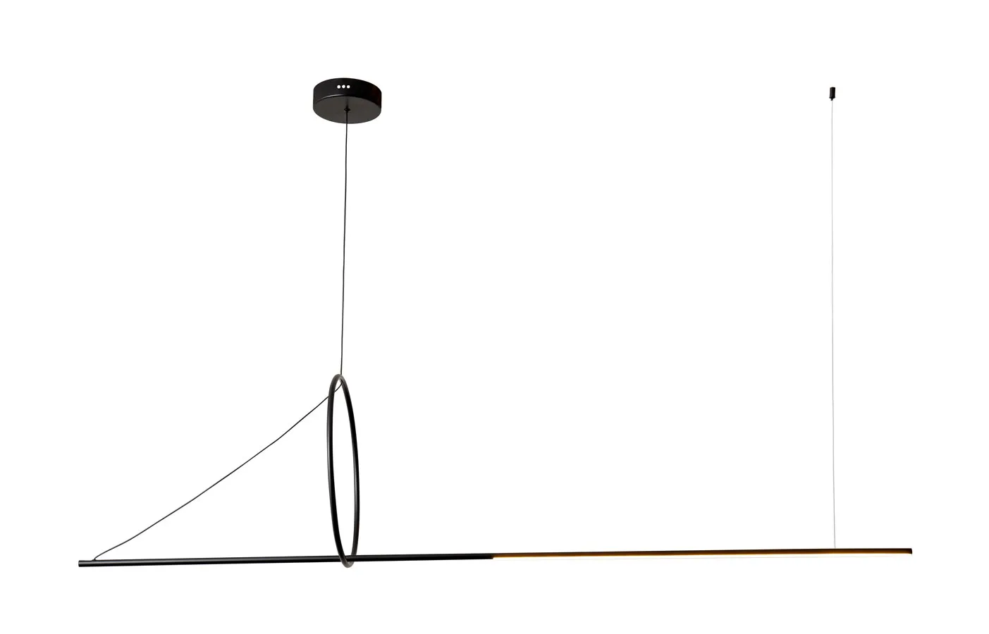 Czarna nowoczesna lampa LED nad stół lub wyspę D3-P20
