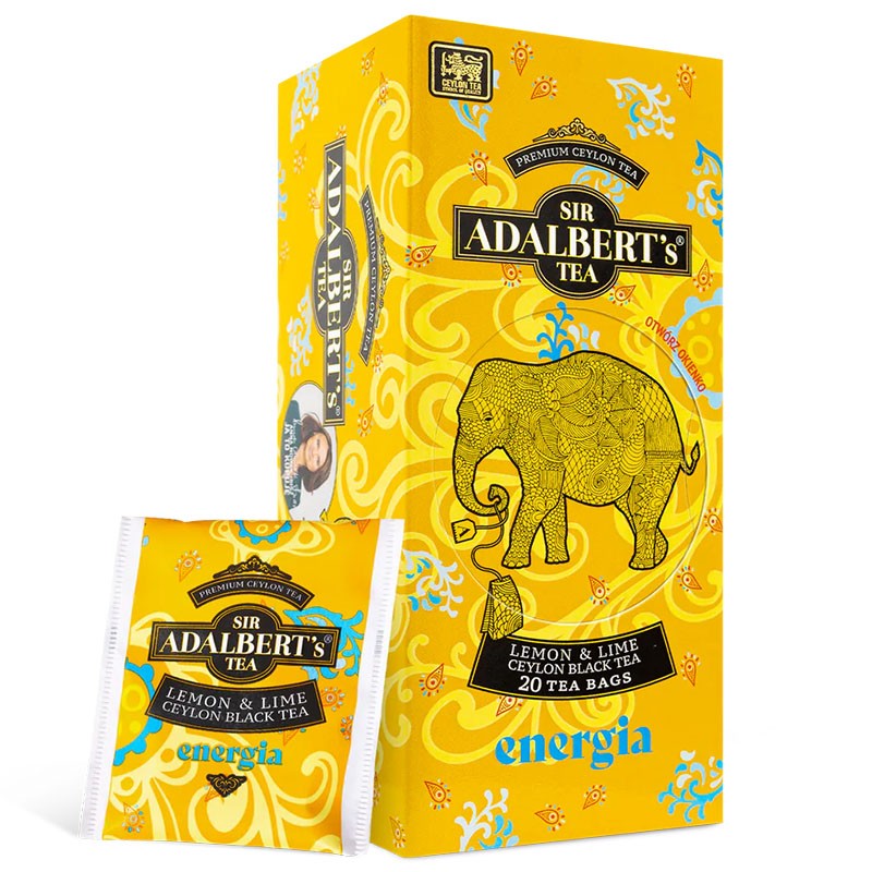 Sir Adalbert's Lemon & Lime Black Tea - Energia 20szt