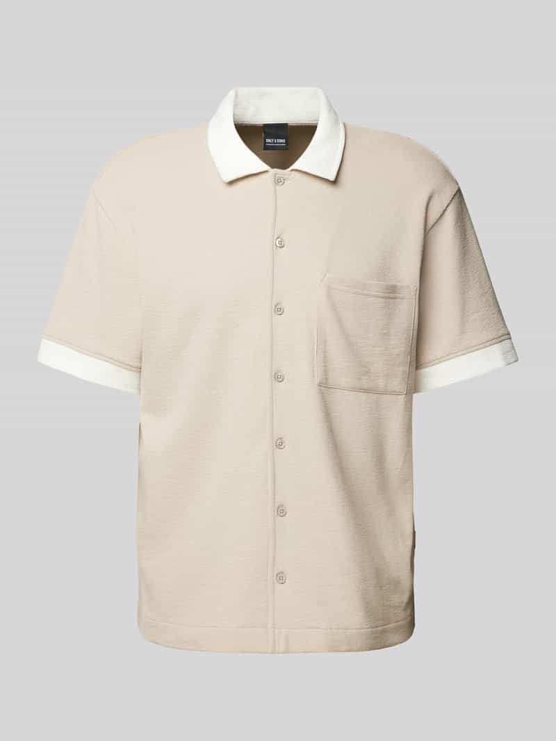 Koszula casualowa o kroju relaxed fit z rękawem o dł. 1/2 model ‘MABON’