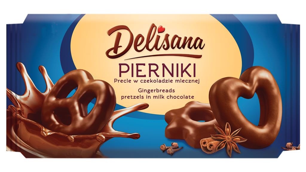 Delisana Pierniki precle w czekoladzie mlecznej 400g