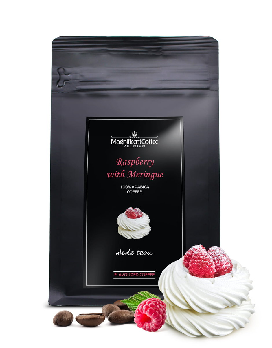 Kawa smakowa ziarnista Beza z Maliną Magnificent Coffee 500g