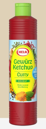HELA GEWÜRZ KETCHUP CURRY Delikat 800 ml MNIEJ DODATKU CUKRU