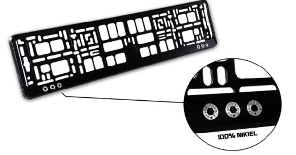 TABLICA REJESTRACYJNA RAMKA PLASTIKOWA DO AUTA NIKLOWANE NITY PERFORMANCE 53 x 13,5cm 2/32152