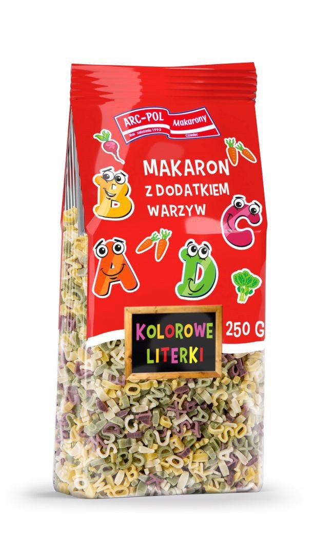 Arc-Pol Makaron kolorowe literki 250 g