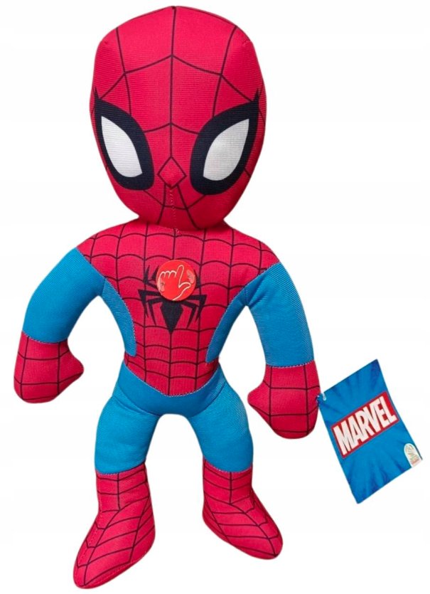 MASKOTKA SPIDERMAN Z DŹWIĘKIEM 38CM MARVEL PRZYTULANKA ORYGINALNA