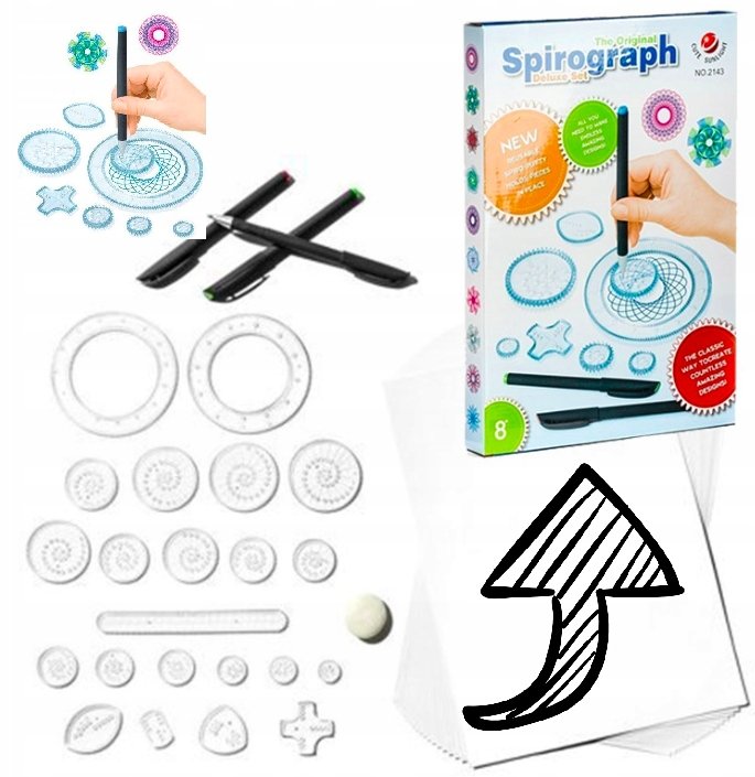 SPIROGRAF ZESTAW DO RYSOWANIA XXL prezent dla dziewczynki chłopca 4-15 lat