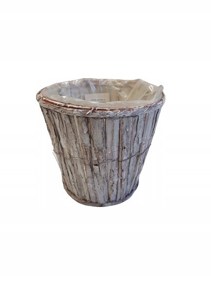 OSŁONKA DREWNIANA Z KORY OKRĄGŁA NATURALNA 20 CM
