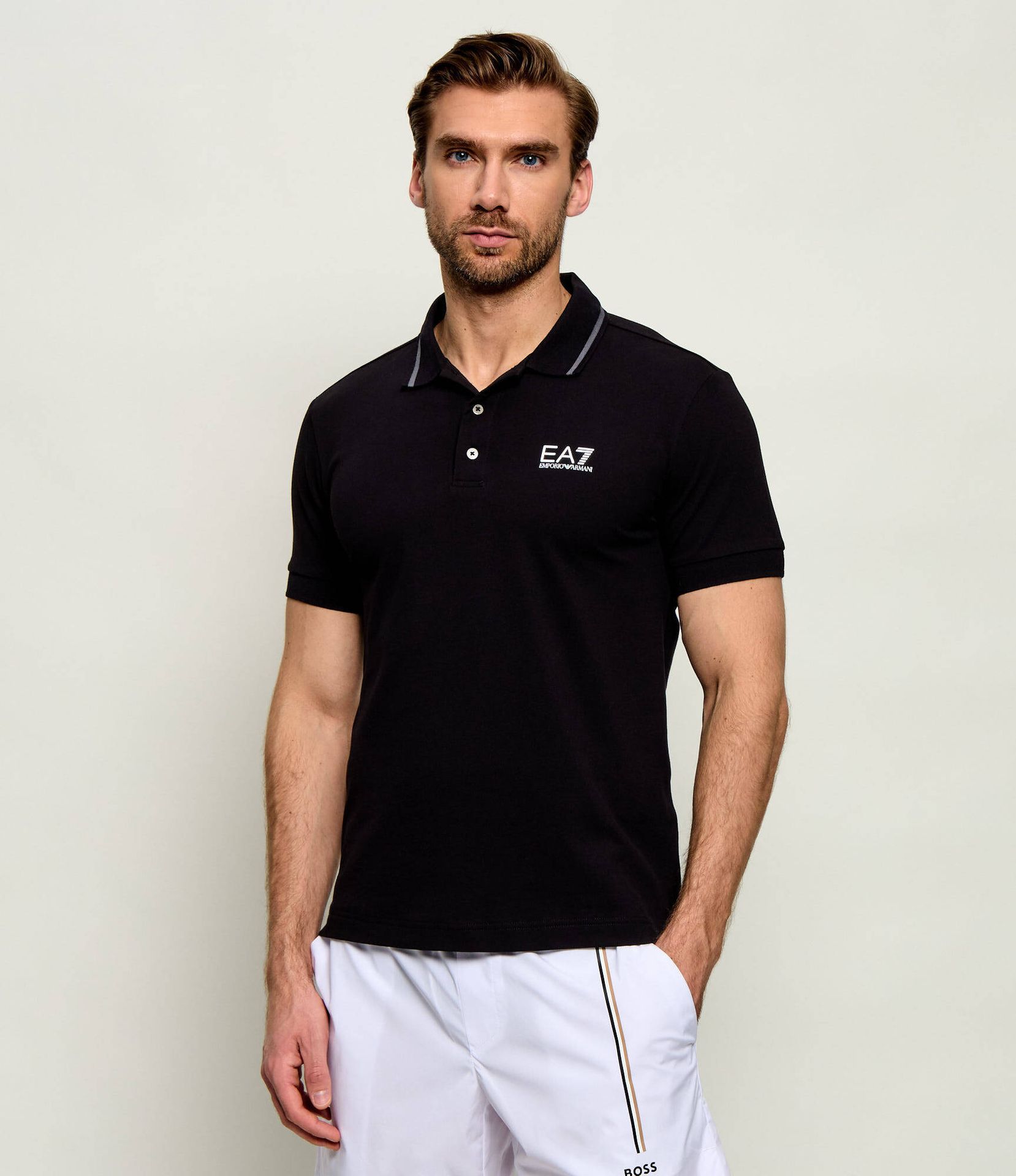 EA7 Polo Regular Fit pique