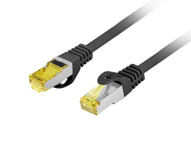 Patchcord lanberg s/ftp kat.6a 20m lszh cu fluke passed czarny