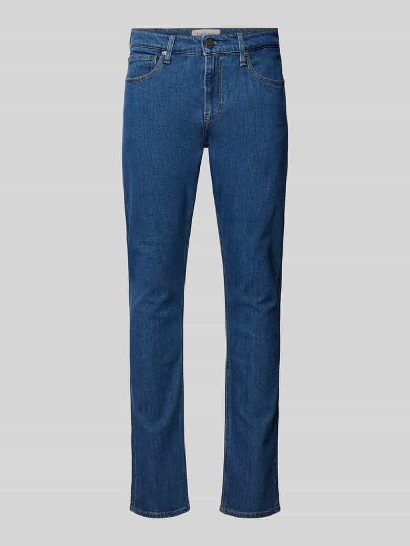 Jeansy o kroju slim fit z 5 kieszeniami