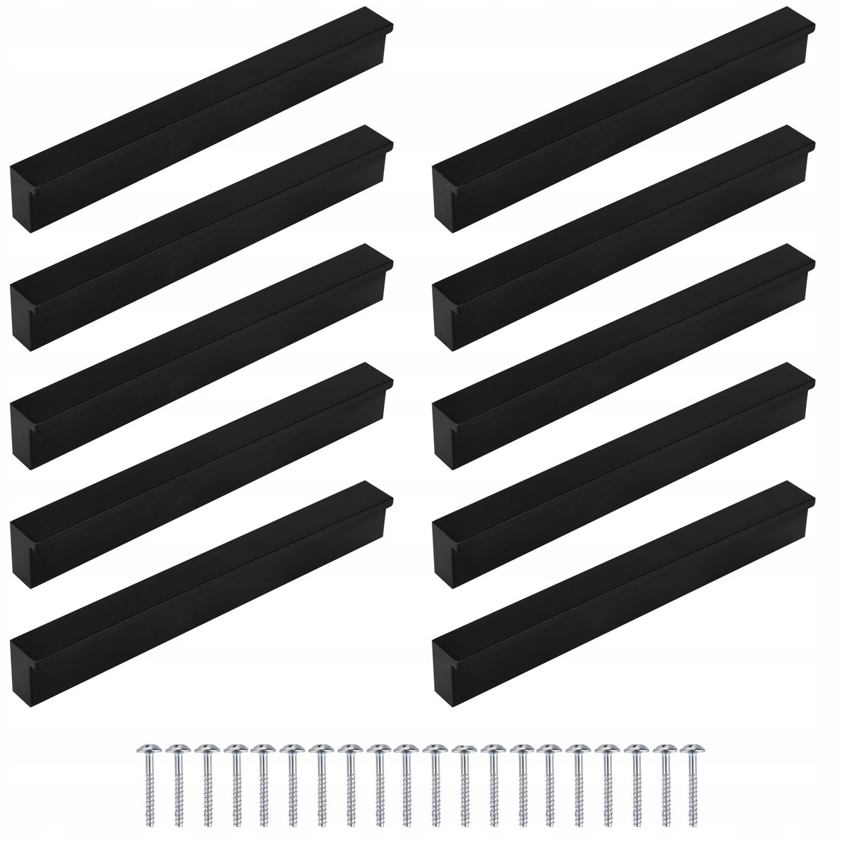 10szt Uchwyt meblowy Czarny mat 96mm + wkręty