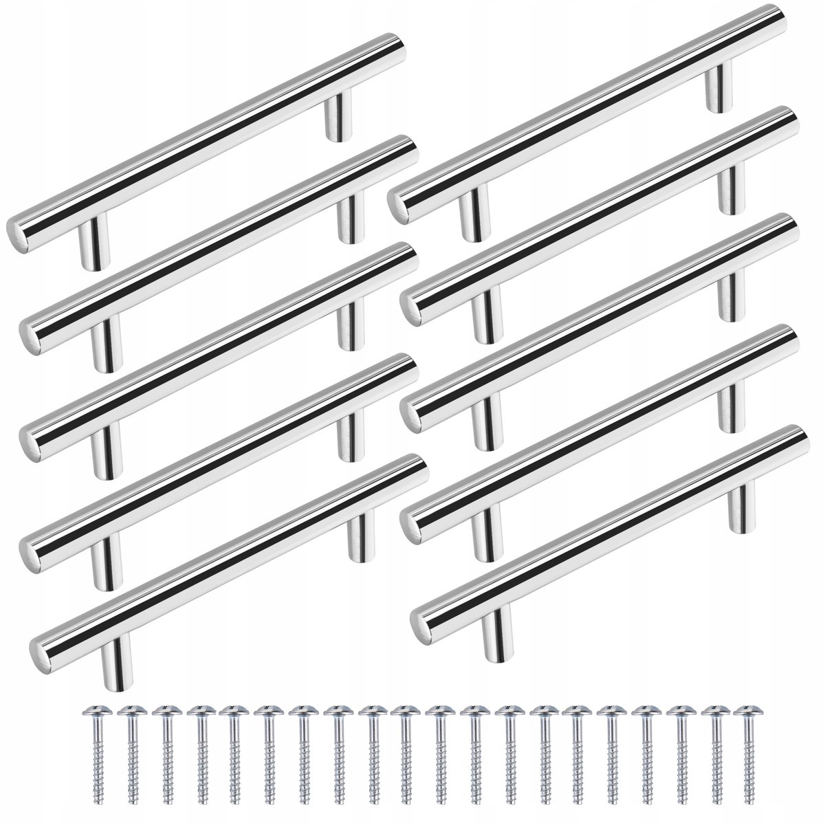 10szt Uchwyt meblowy reling Chrom 150/96 +wkręty
