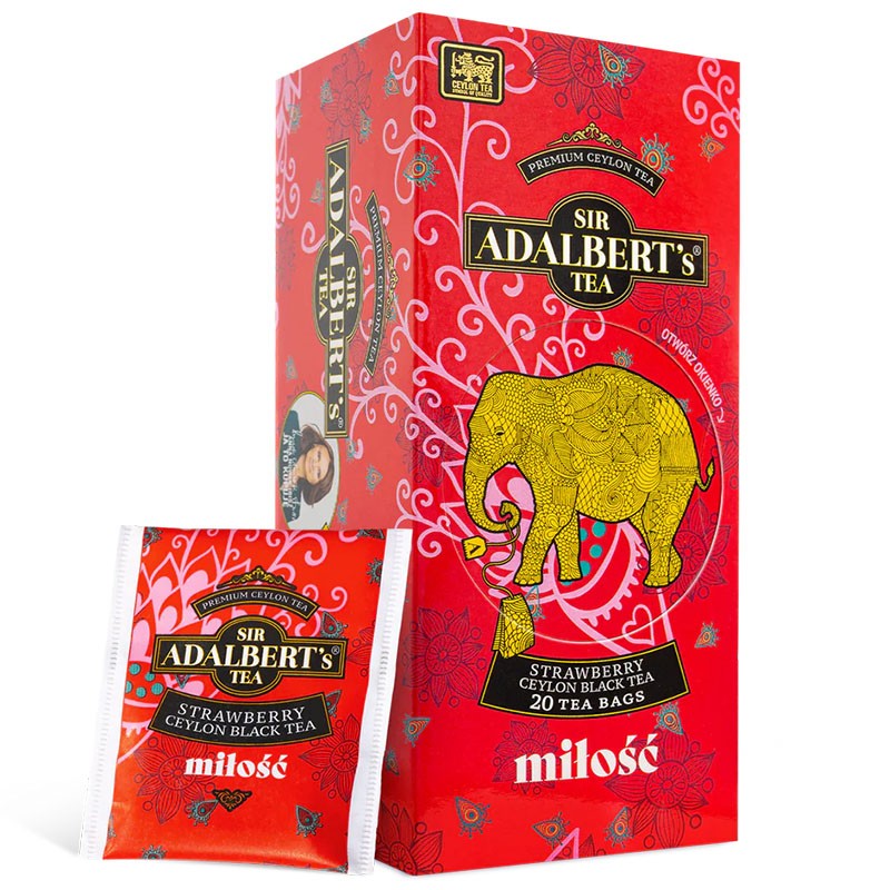 Sir Adalbert's Miłość - Strawberry Black Tea 20szt