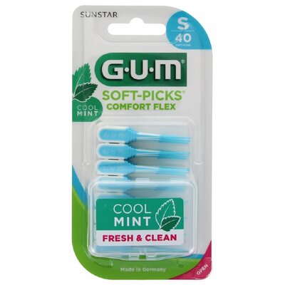 GUM Soft-Picks Comfort Flex MINT 669 SMALL 40szt. - gumowe wykałaczki do zębów o smaku miętowym