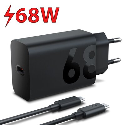 Ładowarka sieciowa Lenovo USB-C 68W + kabel USB-C 1,5 m (ZG38C05739) Czarna