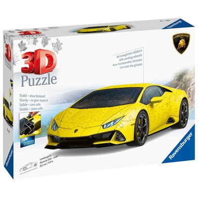 Puzzle 3D Pojazdy: Lamborghini Huracan Evo Giallo (11562). Wiek: 8+