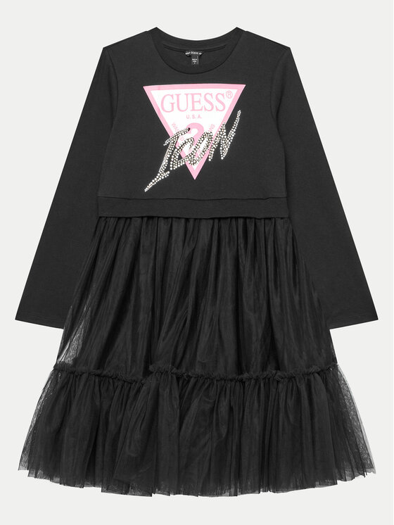 Guess Sukienka codzienna J4YK06 KB8R0 Czarny Regular Fit