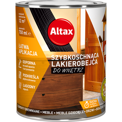 Altax Lakierobejca szybkoschnąca do wnętrz 750 ml palisander