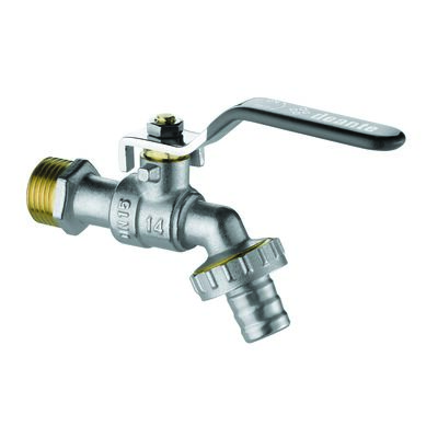 Zawór kulowy ogrodowy 1 x 2 z adapterami